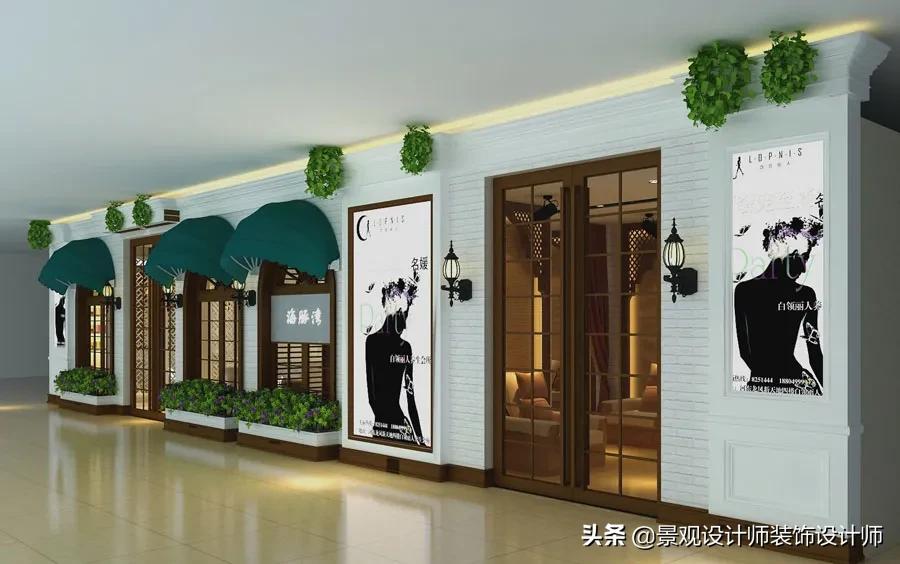 美甲店橱窗设计图片,80平米美甲店设计风格