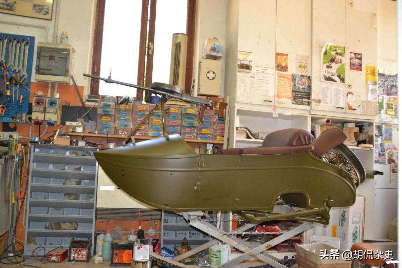 95式军用摩托,日军挂式摩托车