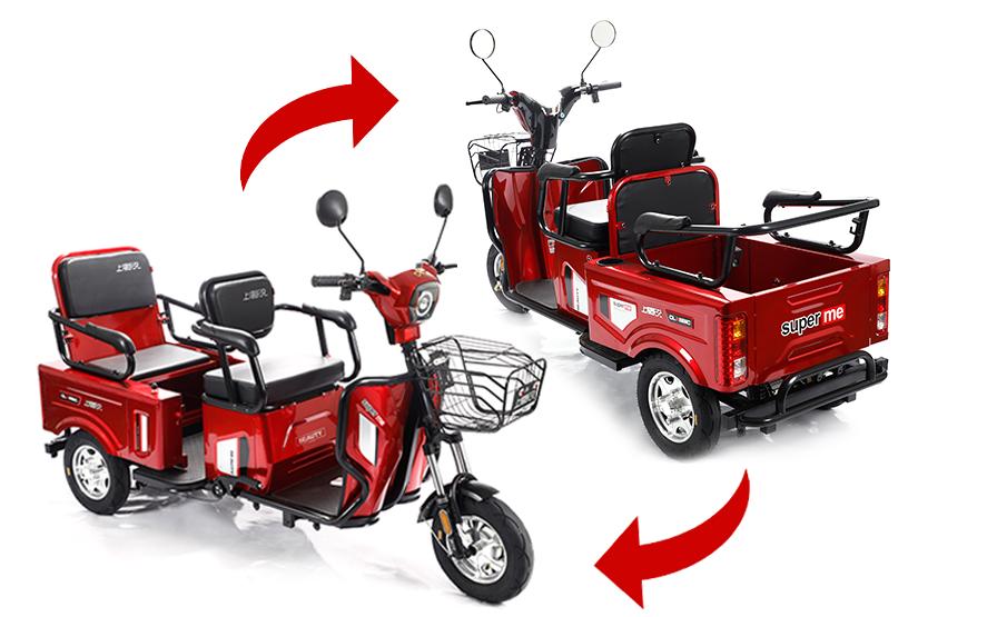 客货一体三轮车,最实用的客货两用电动三轮车