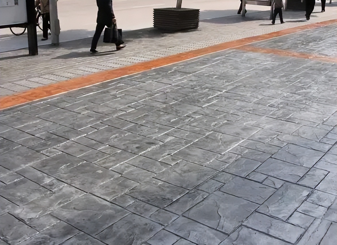 彩色路面压纹膜,压模压花地坪