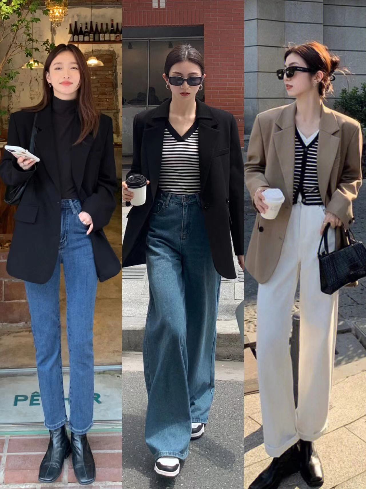 休闲西装的春季搭配图,中长款休闲西装冬天怎么搭配