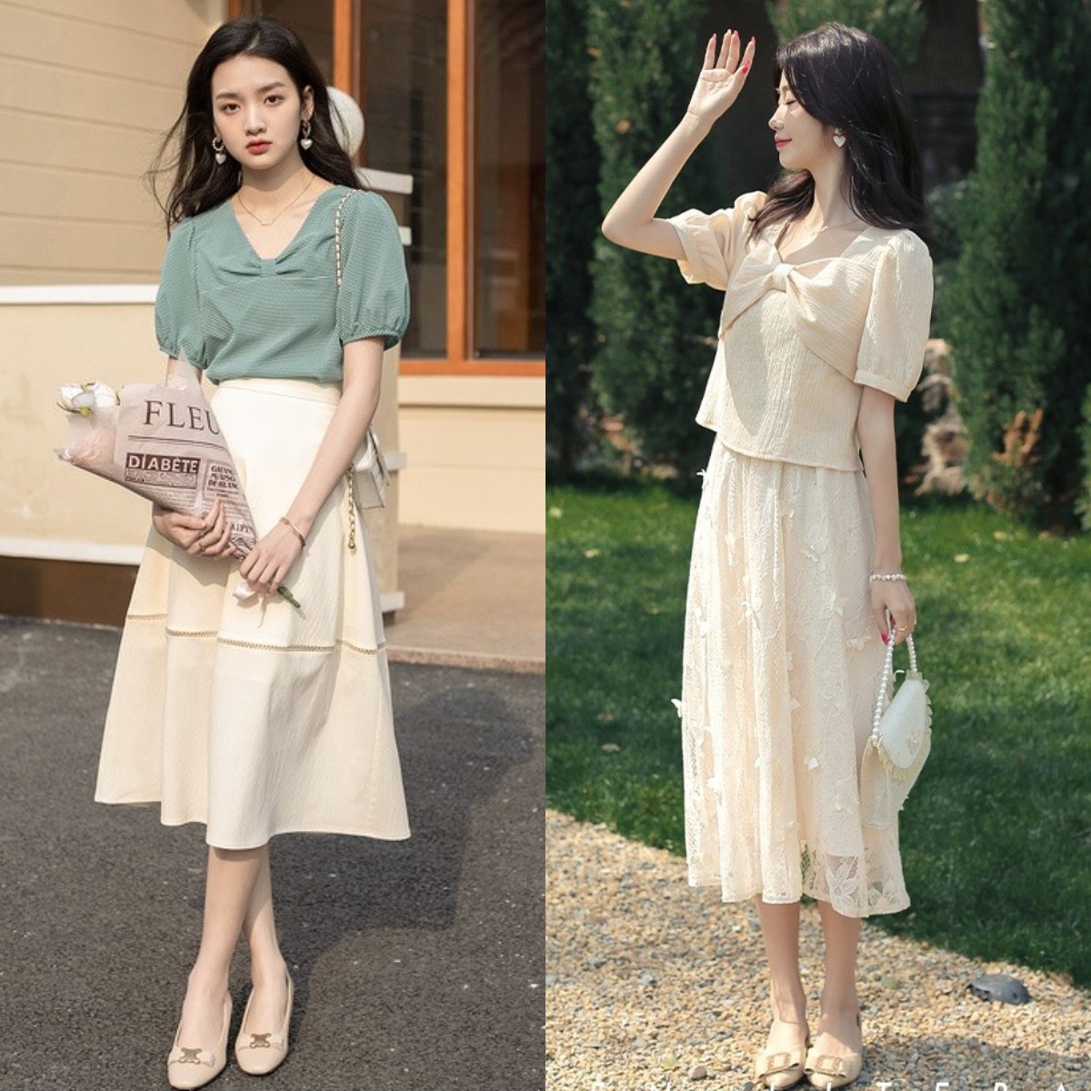 怎样把白裙子穿好看,白裙子粉鞋子穿搭