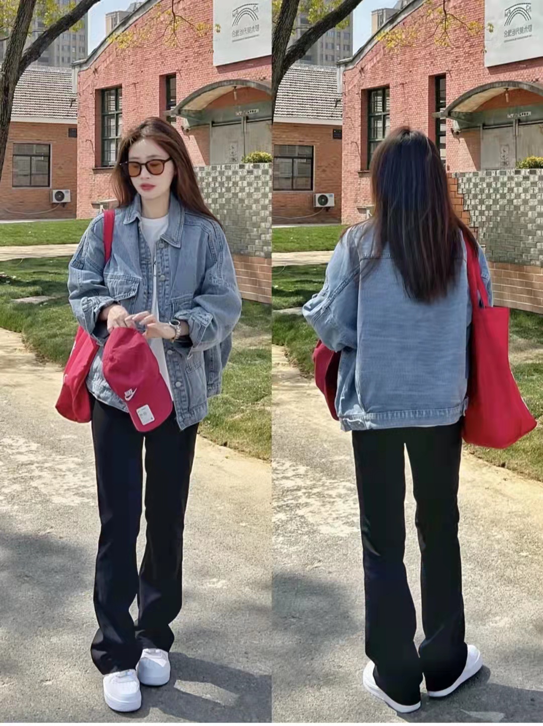 中长风衣款牛仔外套怎么搭配好看,短款薄春天休闲风衣外套怎么搭配