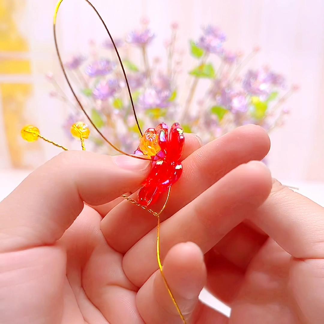 水晶玫瑰多肉,水晶玫瑰花教程手工串珠