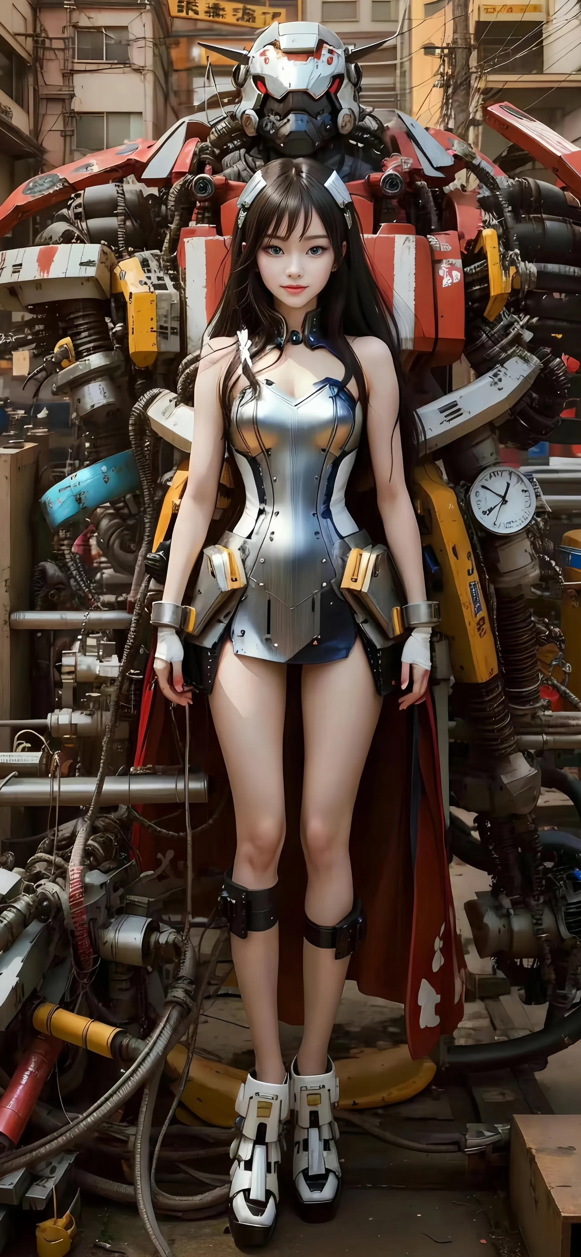 机械感十足的少女壁纸,机械风壁纸动态炫酷