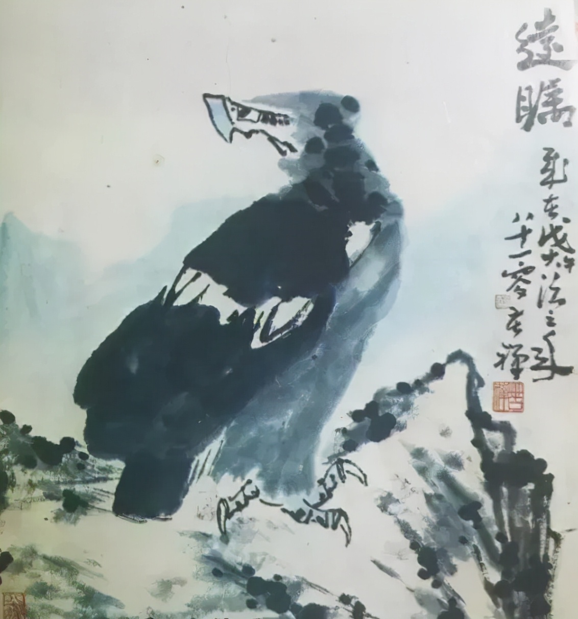 国画大师李苦禅一步一步教你画“四绝神鹰”，经典好学
