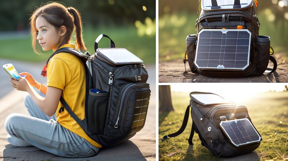 太阳能发电板背包,多功能太阳能板背包