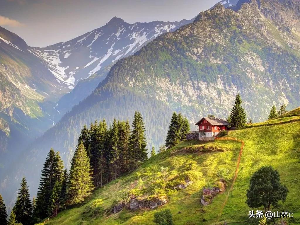 瑞士超清壁纸1080p,瑞士阿尔卑斯山雪山风景壁纸
