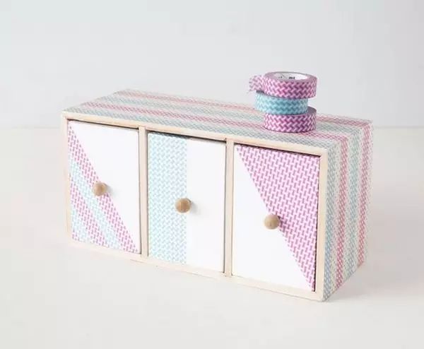 纸胶带做的小清新插画幼儿,胶带插画