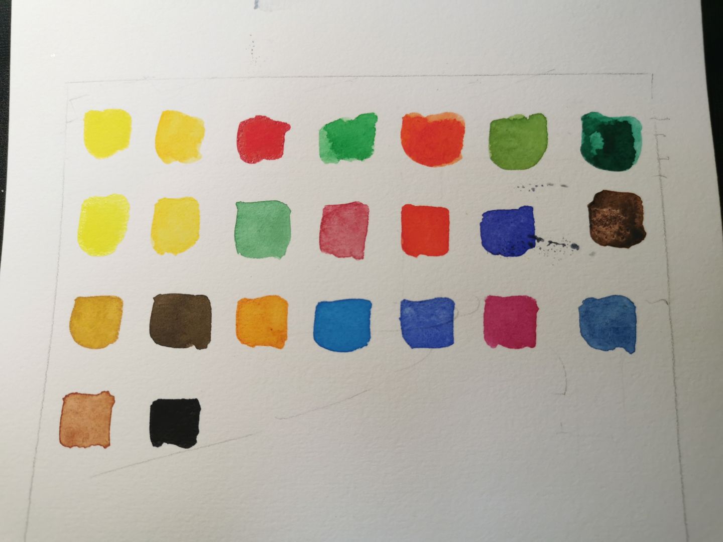 初学者水彩颜料24色水彩工具套装,水彩颜料36色固体水彩套装