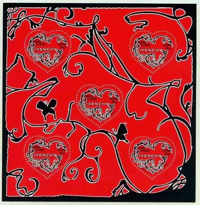 不愧是法国！心形情人节邮票说jet’aime（我爱你）