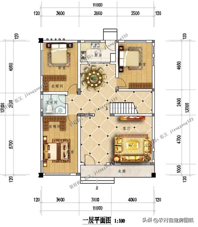 小户型房设计平房,极简现代风格一层平房