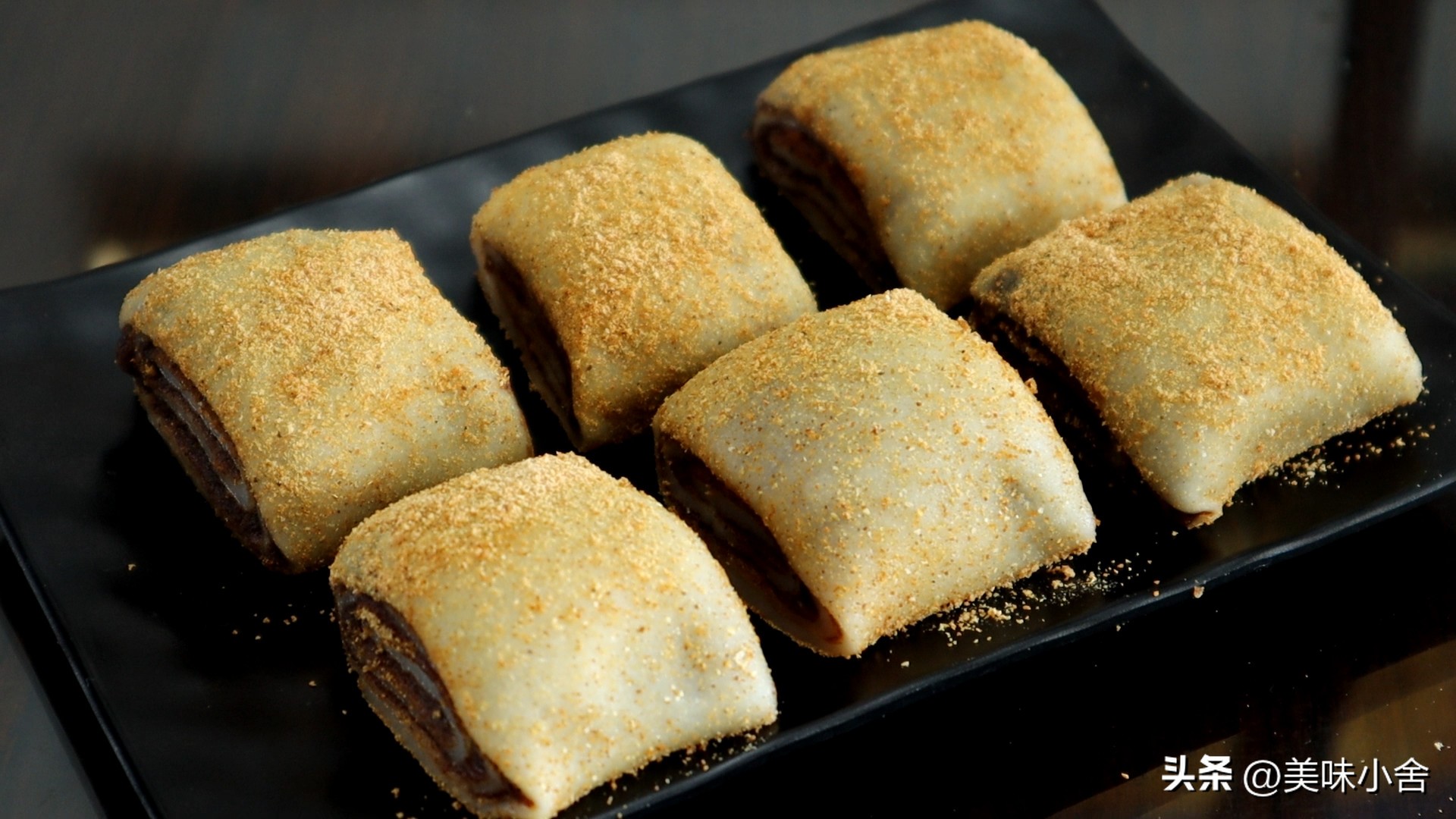 豆香馅甜入口绵软的驴打滚,小吃驴打滚做法教程