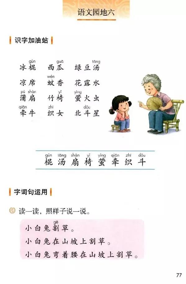 人教版小学语文一年级下册课本（电子版）寒假预习，快收藏