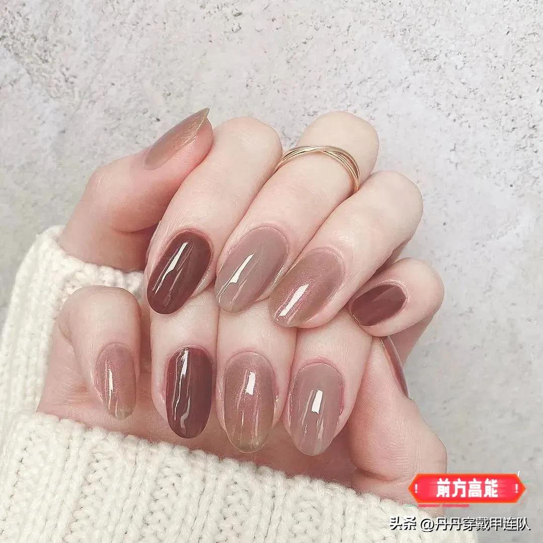 短款猫眼美甲显白黄黑皮图片,胖手显白美甲夏季黄黑皮短甲