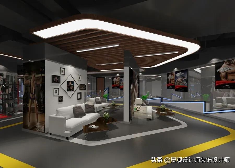 健身房设计效果图费用,大型健身房设计方案效果图