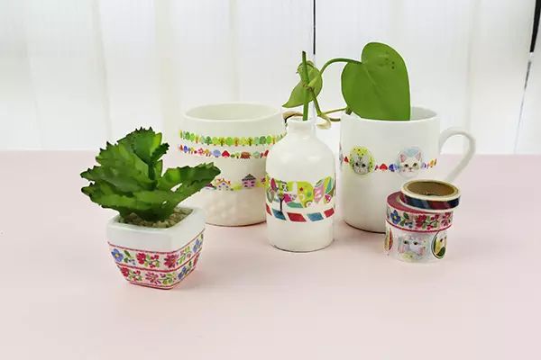 纸胶带做的小清新插画幼儿,胶带插画