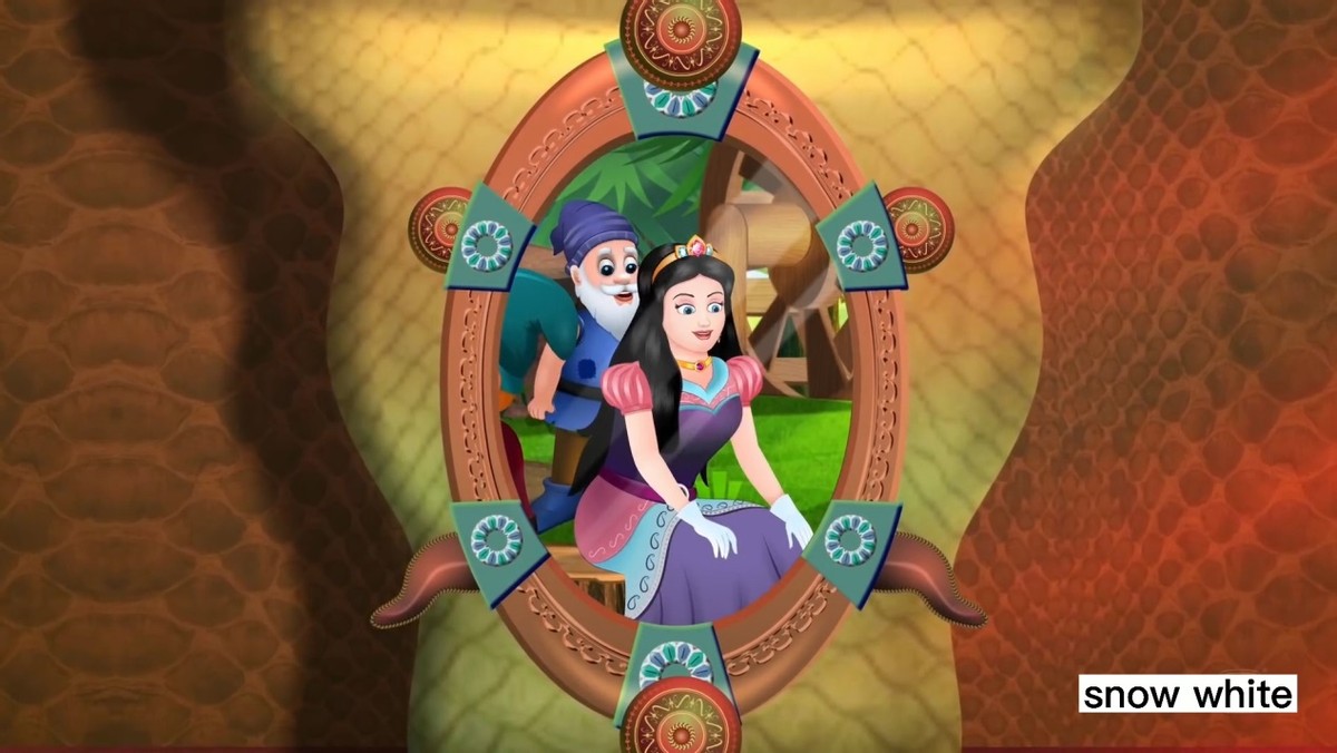 白雪公主中英绘本,格林童话故事绘本白雪公主