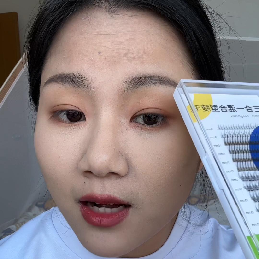 假睫毛组合正确贴法教程,假睫毛正确贴法教程一片式全部