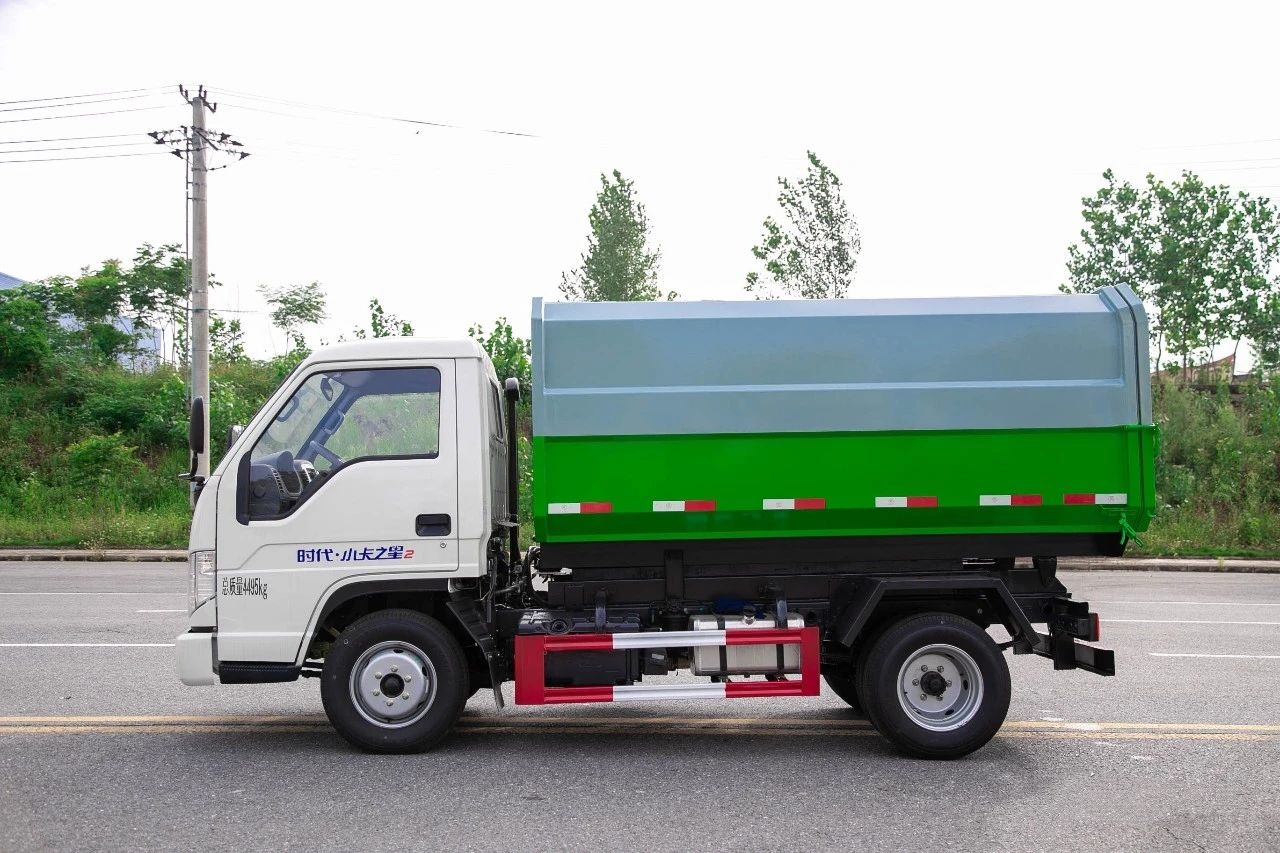小型蓝牌挂桶垃圾车,国六挂桶垃圾车价格