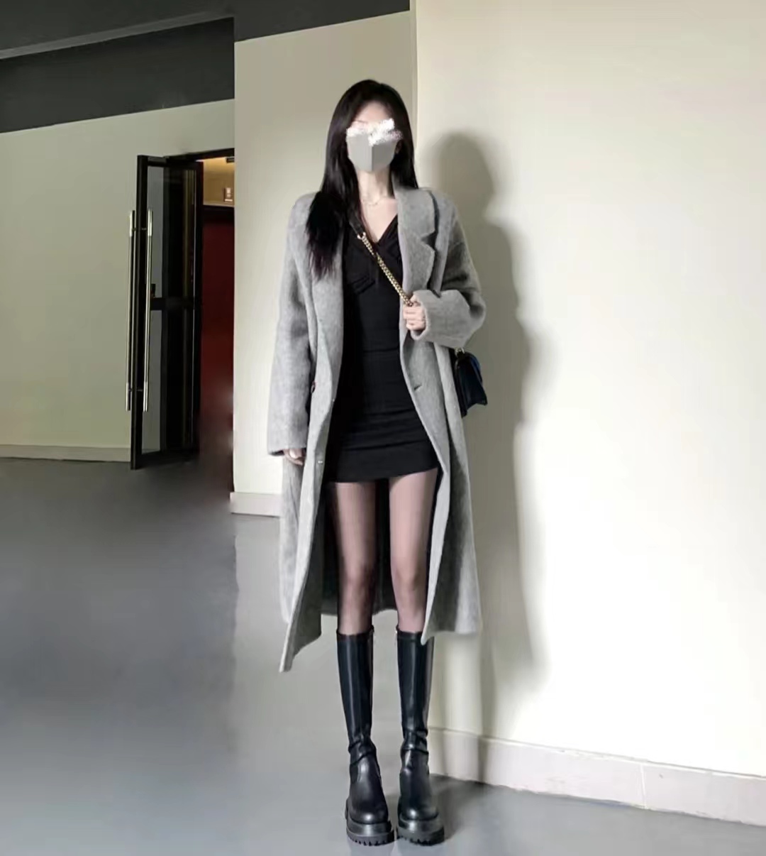 大衣搭长靴知性十足,大衣配阔腿裤让你气场翻倍