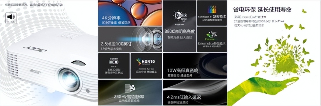宏碁投影仪h6830bd,宏碁H6830BD4K投影机