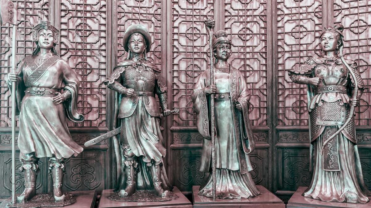 古代四大巾帼英雄图片,古代四大巾帼英雄