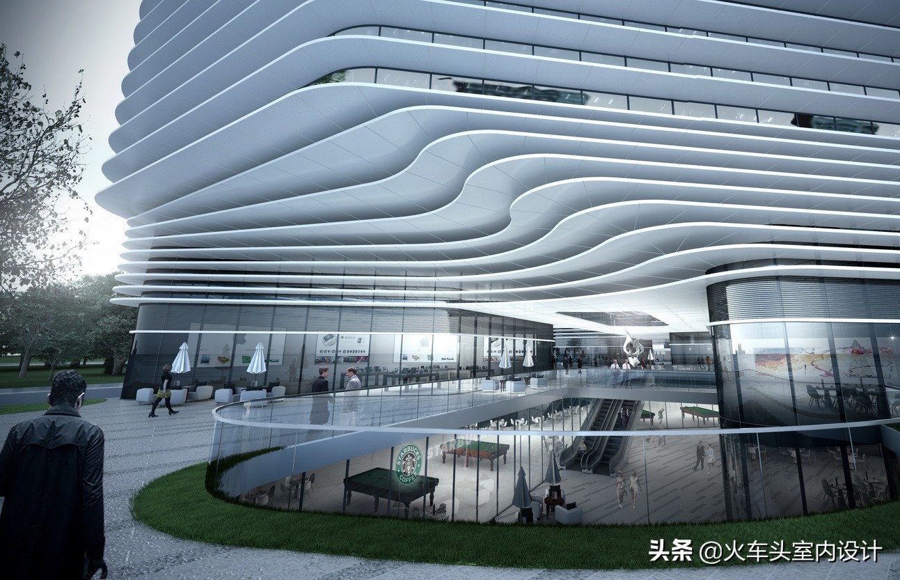 一万平方米写字楼外立面改造价格,玻璃幕墙外立面10层写字楼效果图