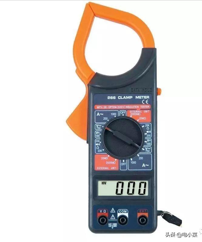 钳形万用表测量电阻方法详细图解,钳形万用表电阻档测量电压
