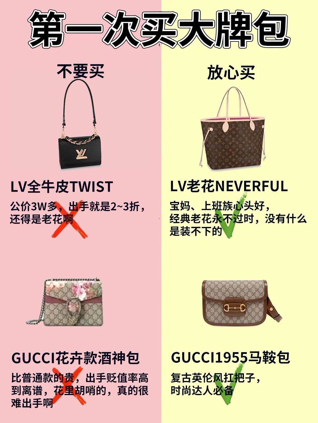 第一次买大牌包包如何选？买对不买贵