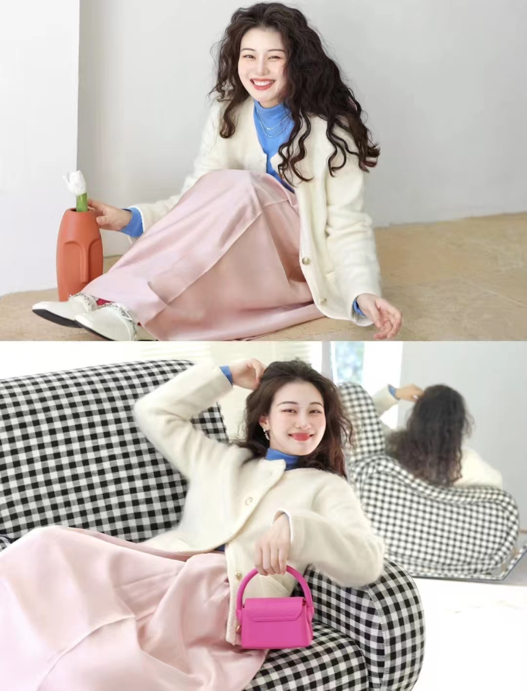 白色搭什么颜色最好看冬季女士,秋冬搭配什么颜色显白