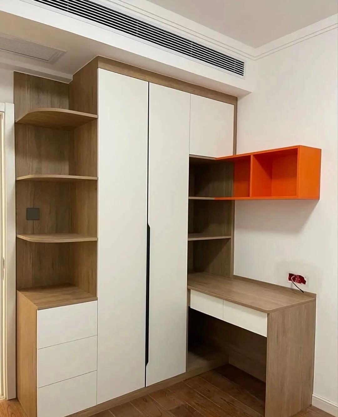 书桌衣柜一体180,儿童房定制书桌衣柜一体