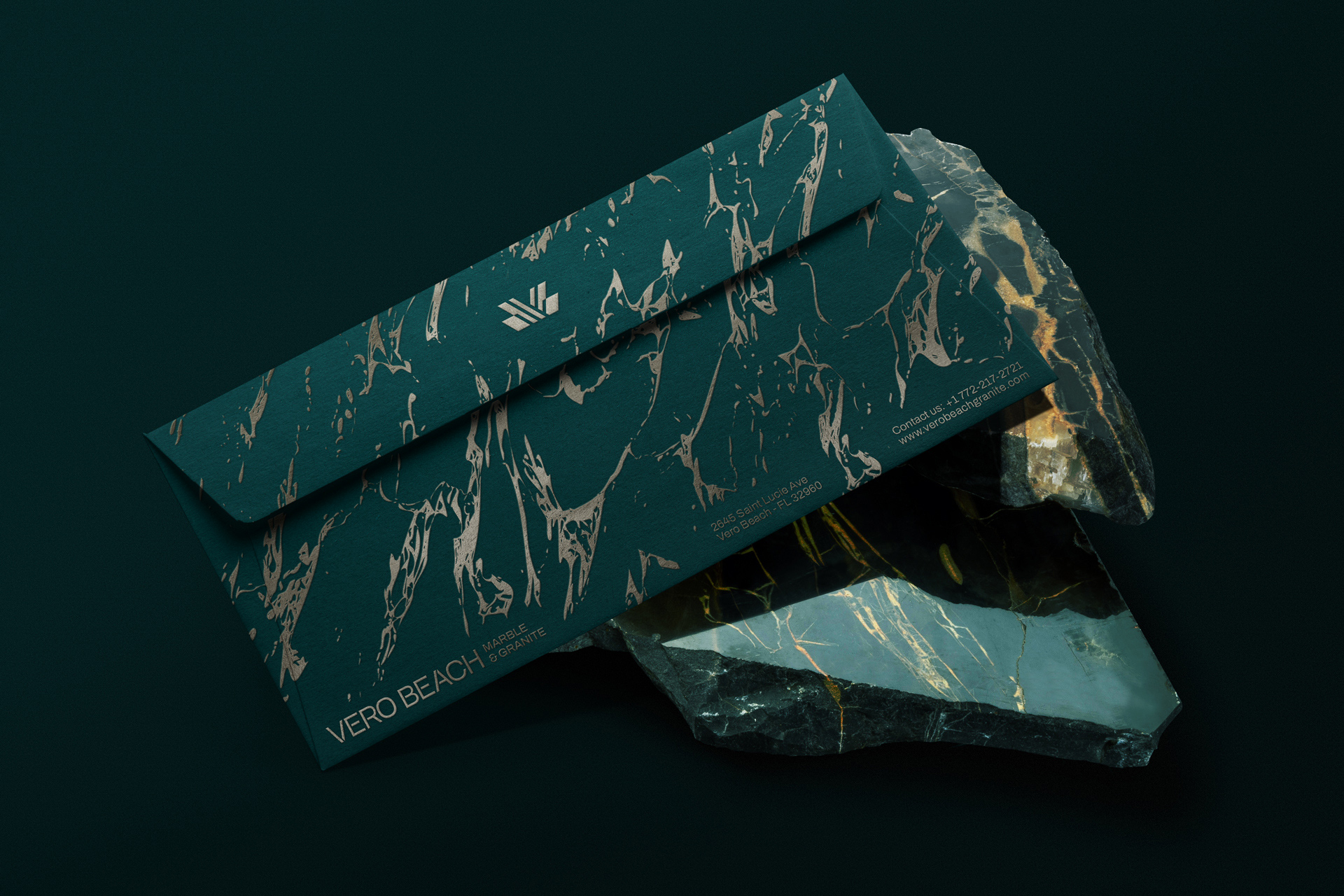 VI品牌设计：“抽象化”——VeroBeachMarbleGranite大理石品牌