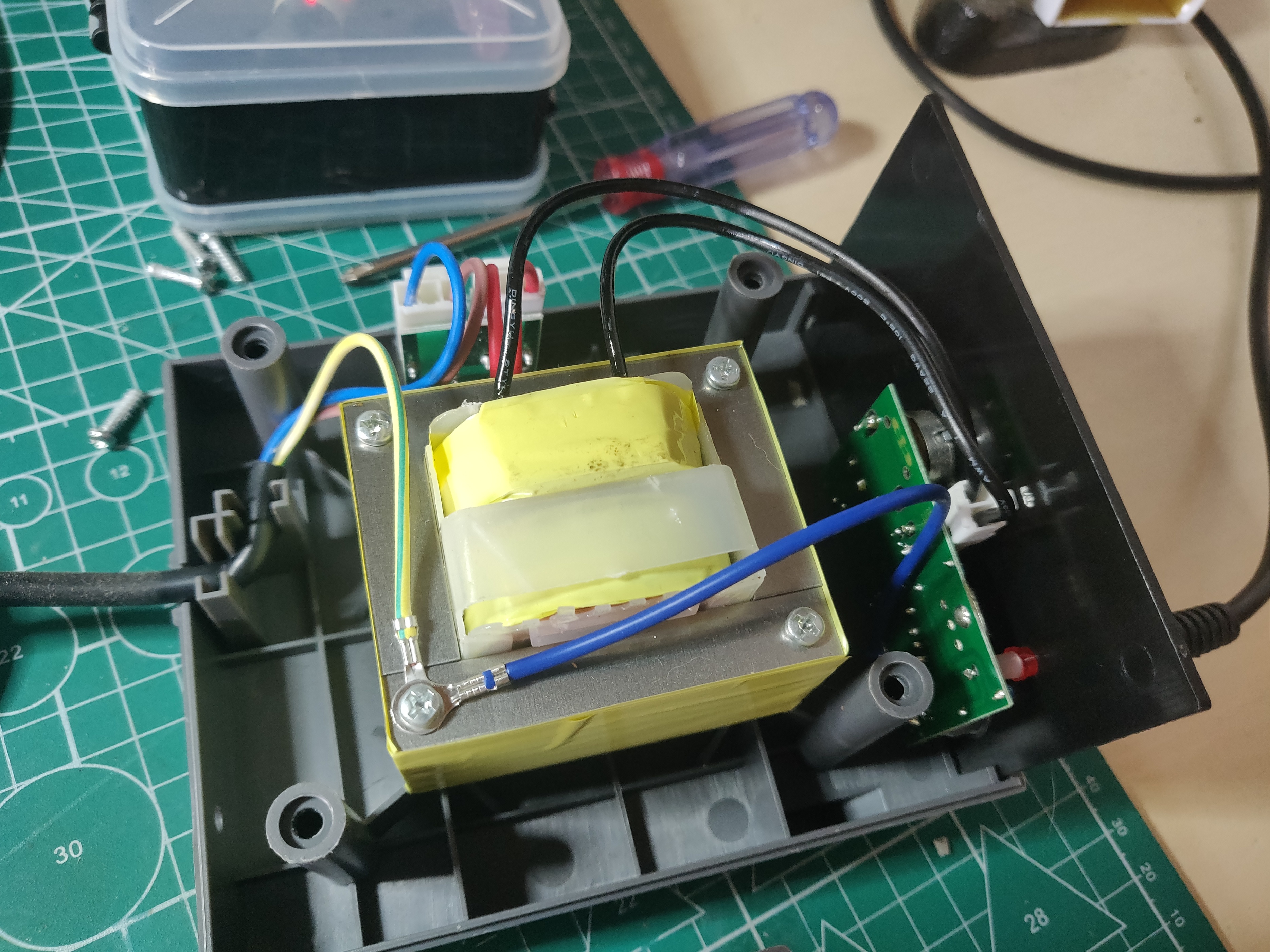 自制电烙铁吹风二合一焊台,电烙铁热风枪二合一拆机