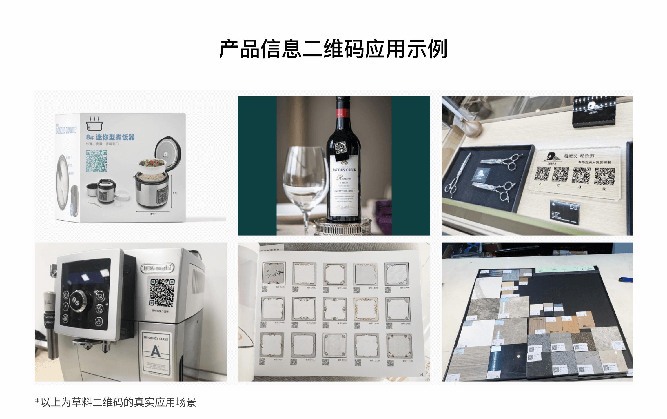 微信扫描二维码获得产品信息,扫描二维码查看产品使用方法