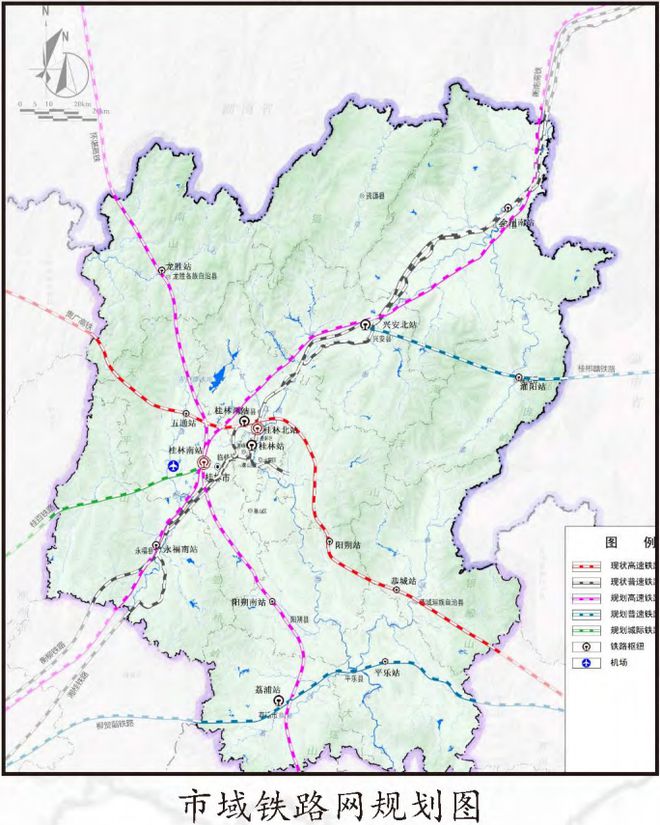 桂林铁路枢纽总图,桂林新南高铁站建设