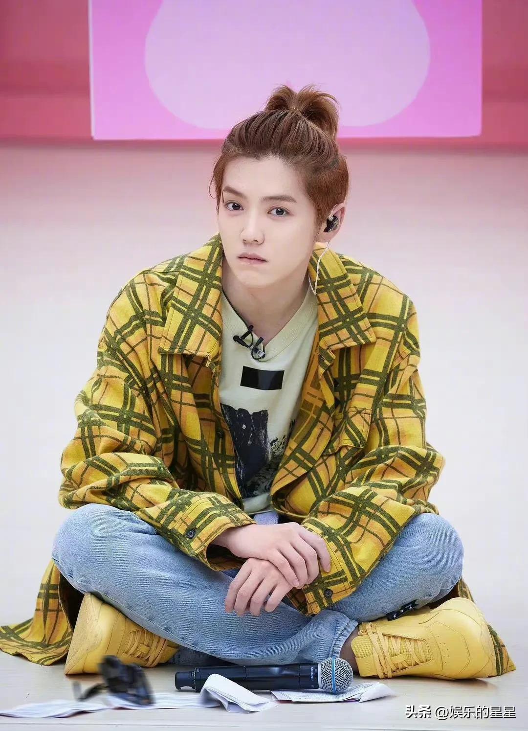 鹿晗丸子头发型图,鹿晗丸子头发型