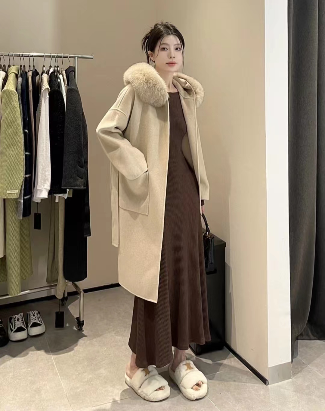 大衣30种穿搭方法,秋冬实用保暖大衣穿搭图片