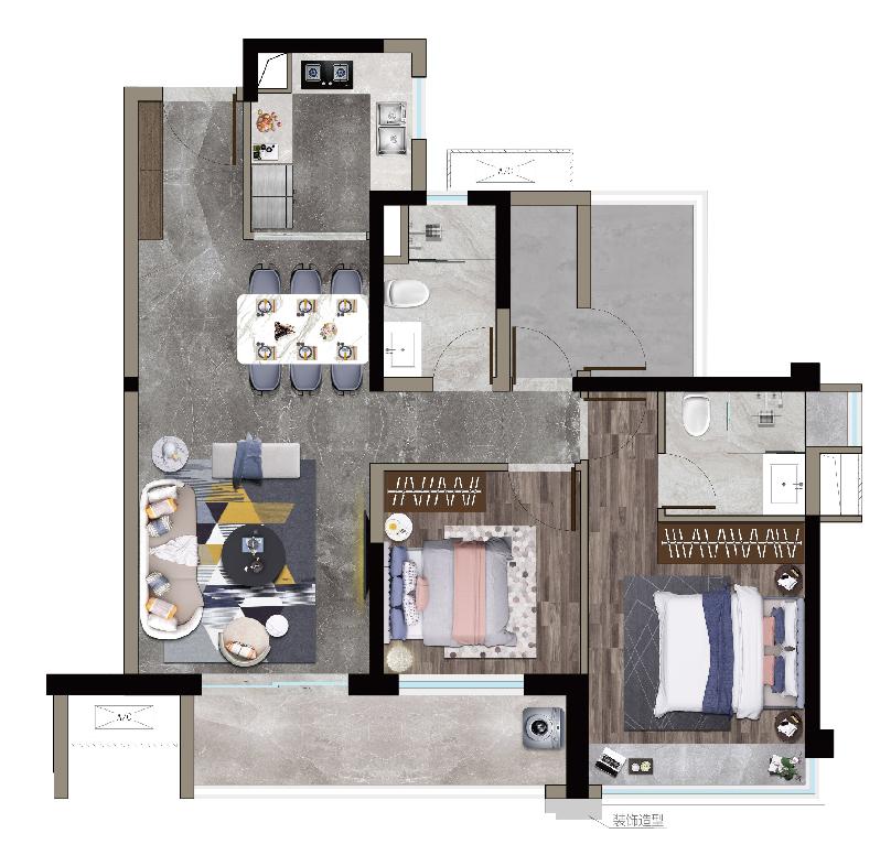 顺德三龙湾保利江景大盘有内部特价97~131㎡三四房一线东平河景