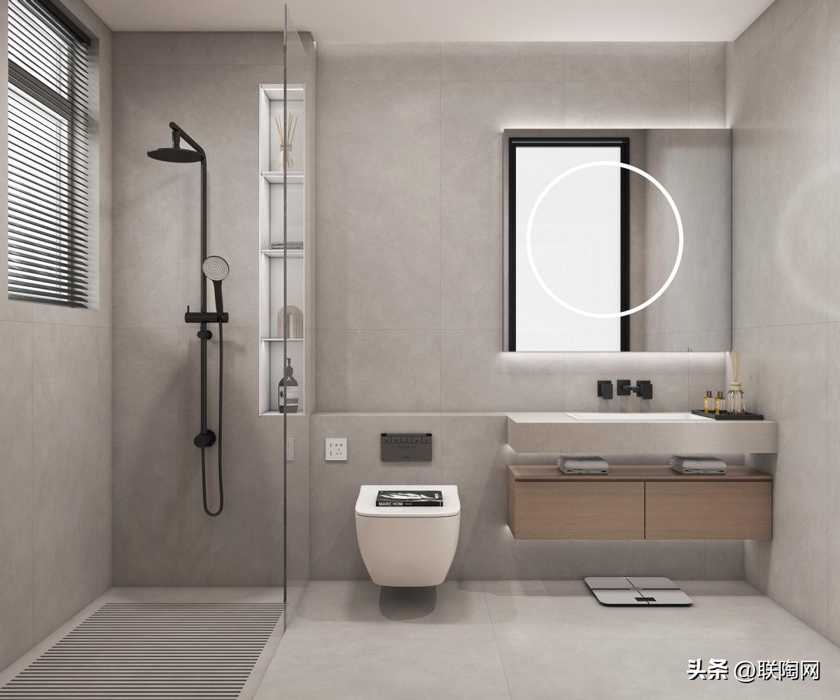 现代轻奢厨卫瓷砖设计,意式极简高级感的厨房瓷砖