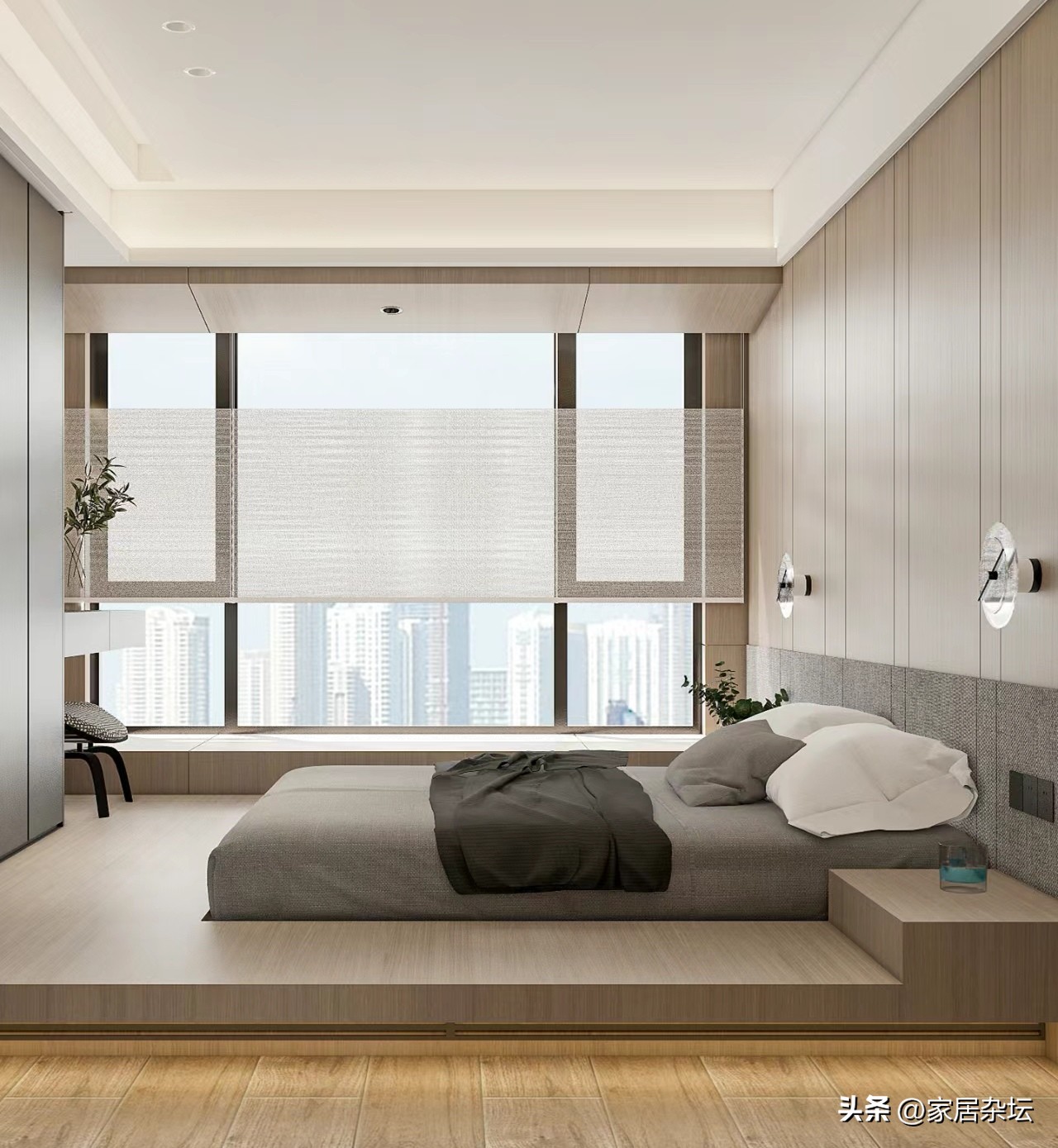 卧室小不能放床头柜怎么设计,卧室不做床如何设计好看