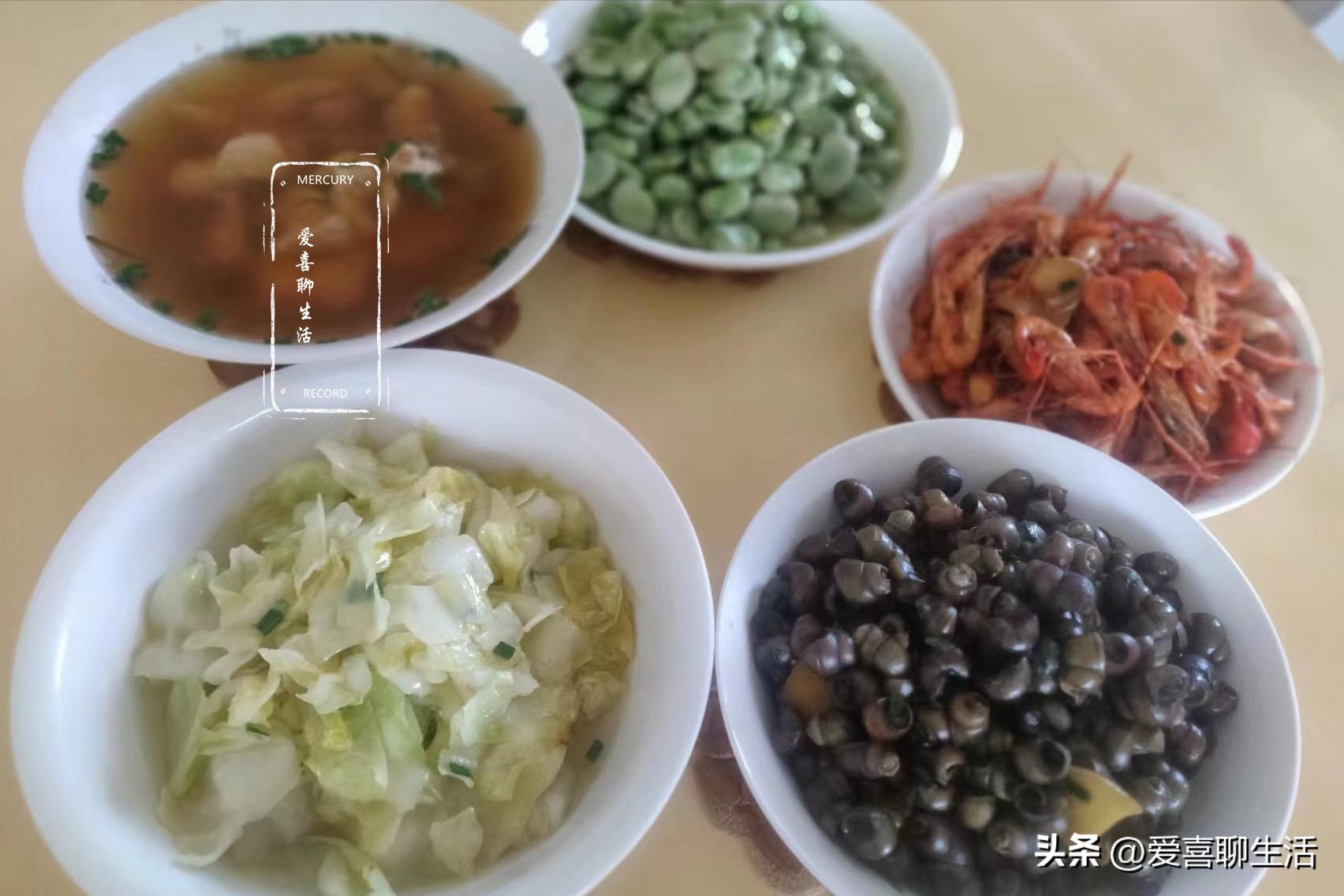 五一假期，爸妈来我家小住，老公做了5道菜，吃完饭爸妈就走了