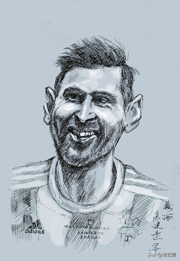 梅西拿着美洲杯来卡塔尔的漫画,梅西世界杯头像漫画