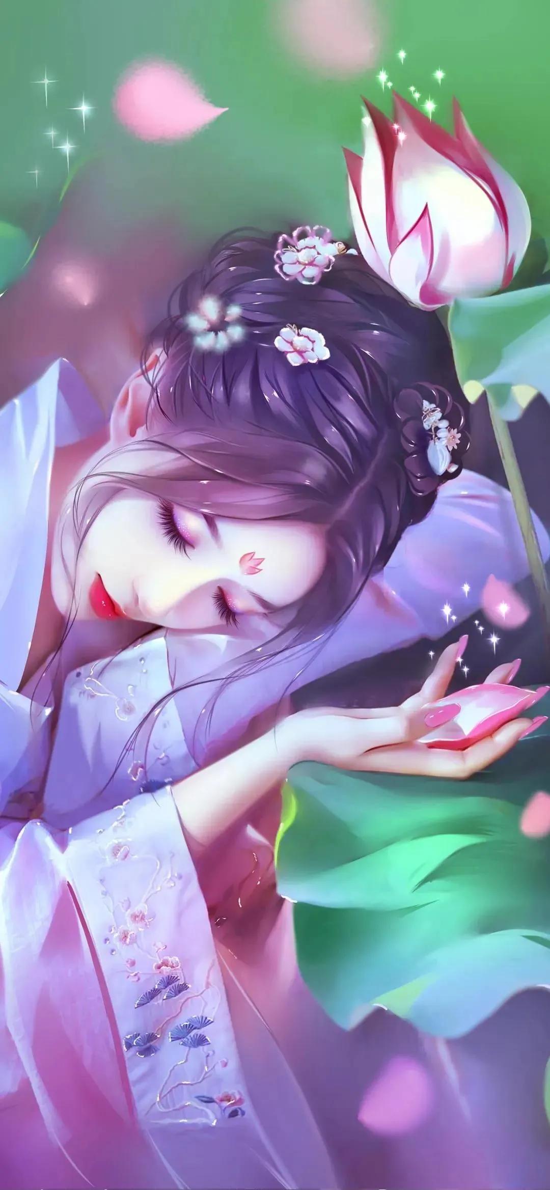 精美手绘手机壁纸古装演员,唐嫣古装高清壁纸