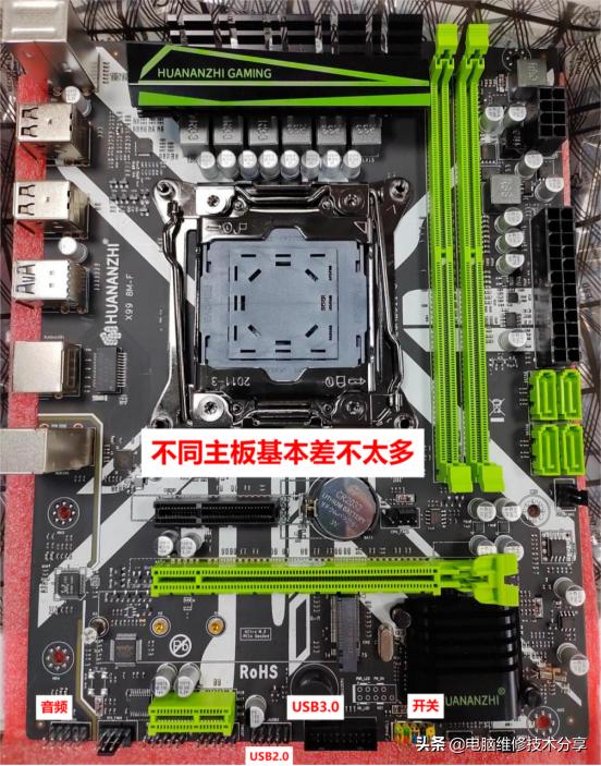 电脑电源指示灯怎么接线,电脑灯线和开关怎么接