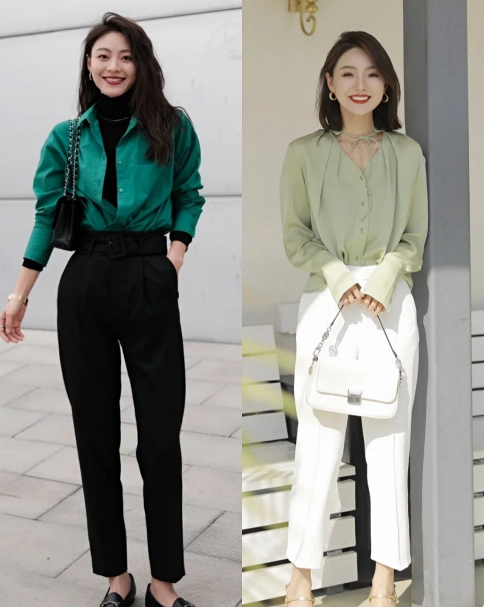 早秋衬衫这样穿简约时髦超撩人,长袖子衬衫怎么穿好看又有范