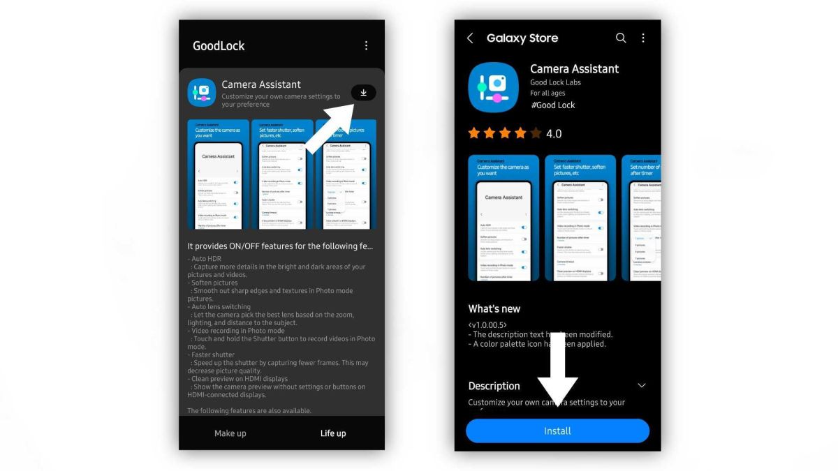 三星手机如何使用goodlock截屏,三星怎么用goodlock设置相机水印
