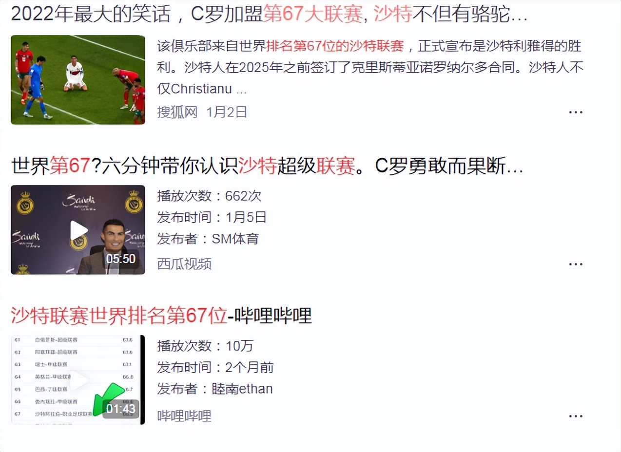 沙特联赛积分榜c罗内马尔对决,c罗加盟后的沙特在亚洲排第几