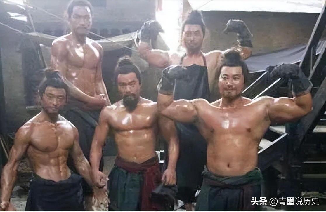 98版水浒传硬汉身材,梁山好汉健身