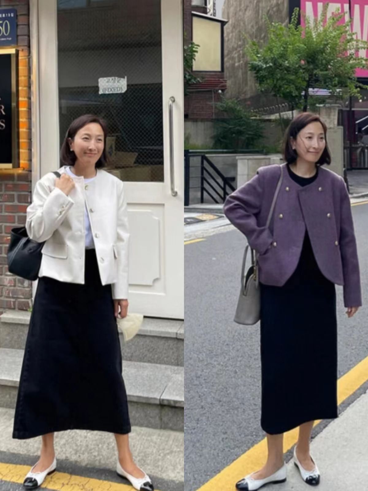 时尚气质高腰九分裤穿搭,九分裙裤搭配不老气